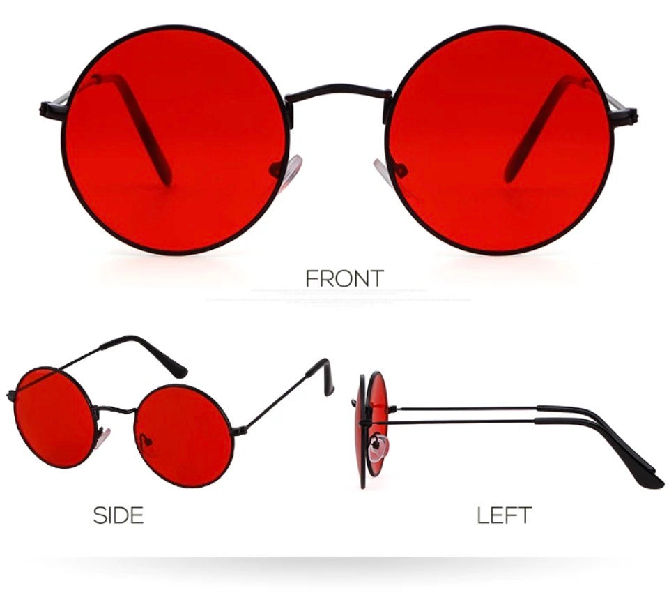 Retro Round | Red Light Glasses